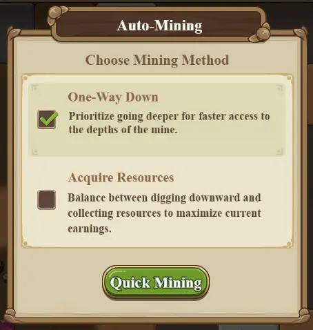 Automatic mining tool