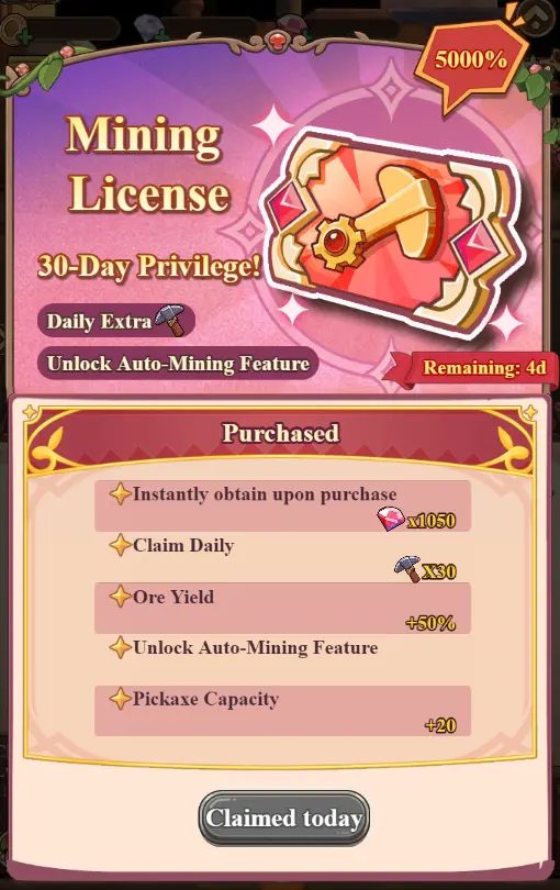 Mining license